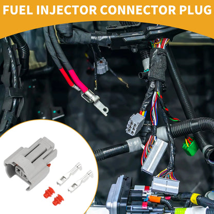 2 Pin Fuel Injector Connector Plug for Hyundai Elantra Sonata Santa Fe