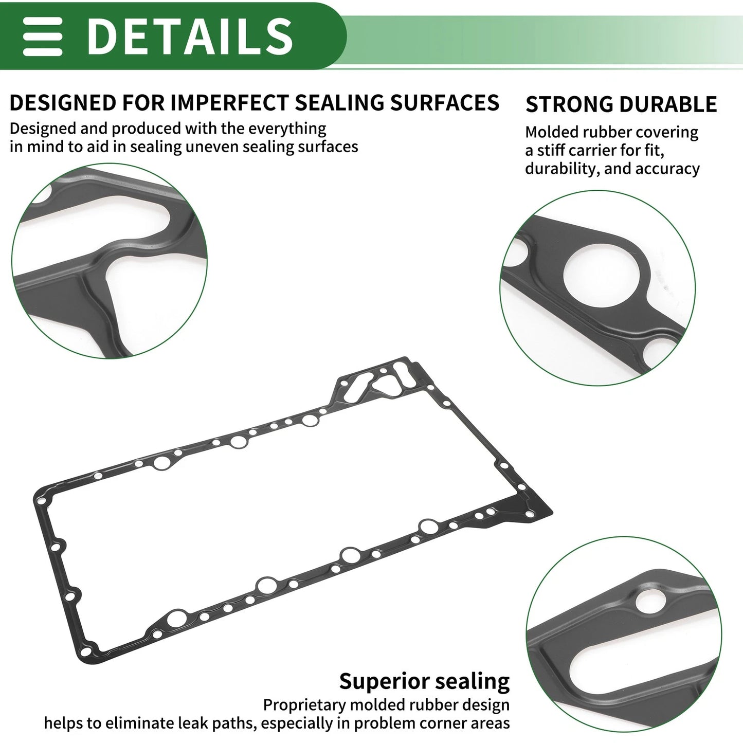 Oil Pan Gasket for BMW 550i (2011–2016), 650i (2012–2018) No.11137566644