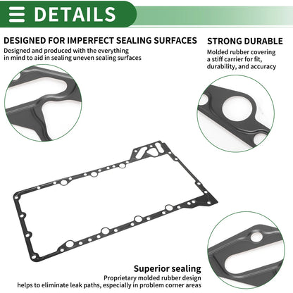 Oil Pan Gasket for BMW 550i (2011–2016), 650i (2012–2018) No.11137566644