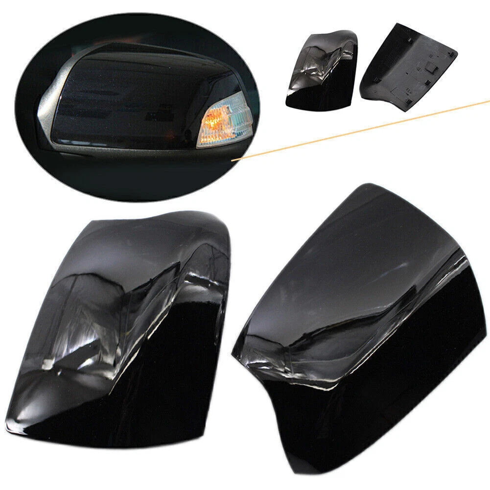 Glossy Black Side Rearview Wing Mirror Cover Trim for Ford Focus (2005–2008)