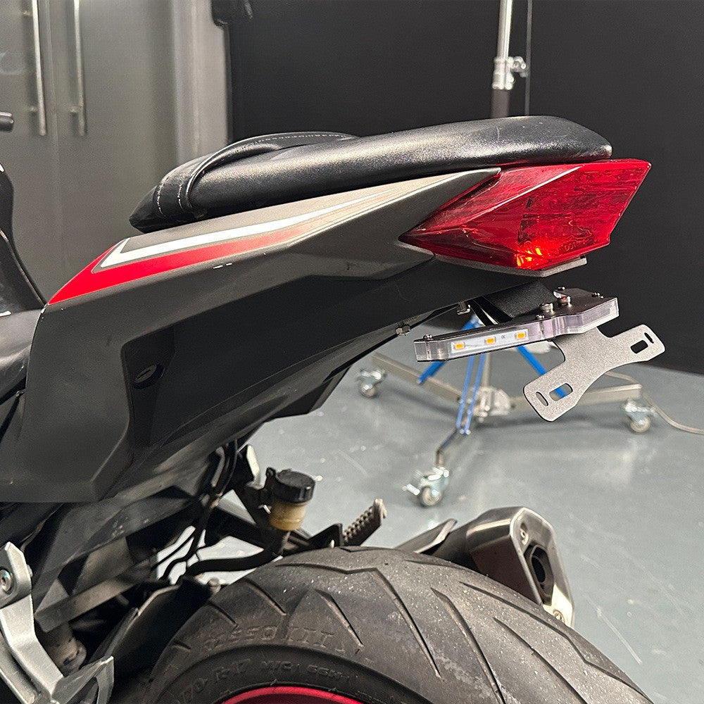 Tail Tidy License Plate Holder with LED Turn Light for Kawasaki Ninja 300 (2013–2020)