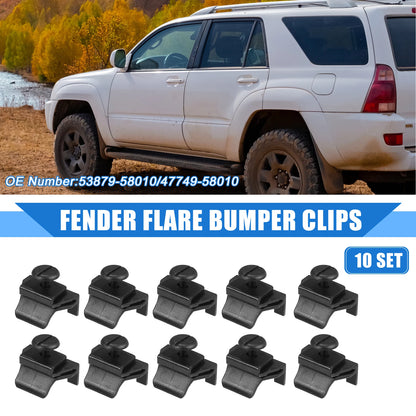 Set of 10 Front Fender Bumper Cover Clips for Toyota Camry (2004–2011)