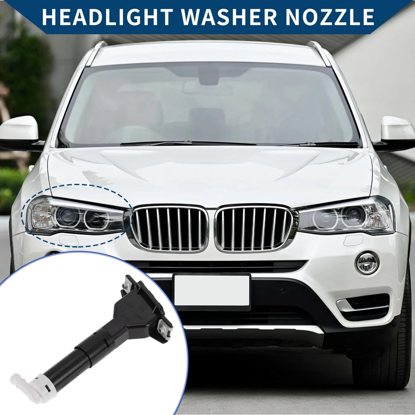 Front Passenger Side Headlight Washer Nozzle for Honda Civic (2005-2011)