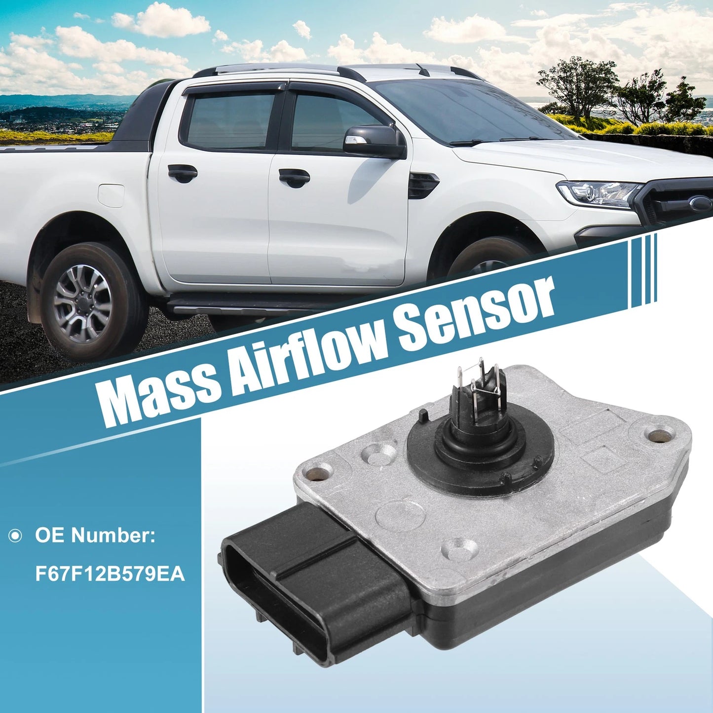 Mass Airflow Sensor No.F67F12B579EA for Ford Aerostar (1996–1997)