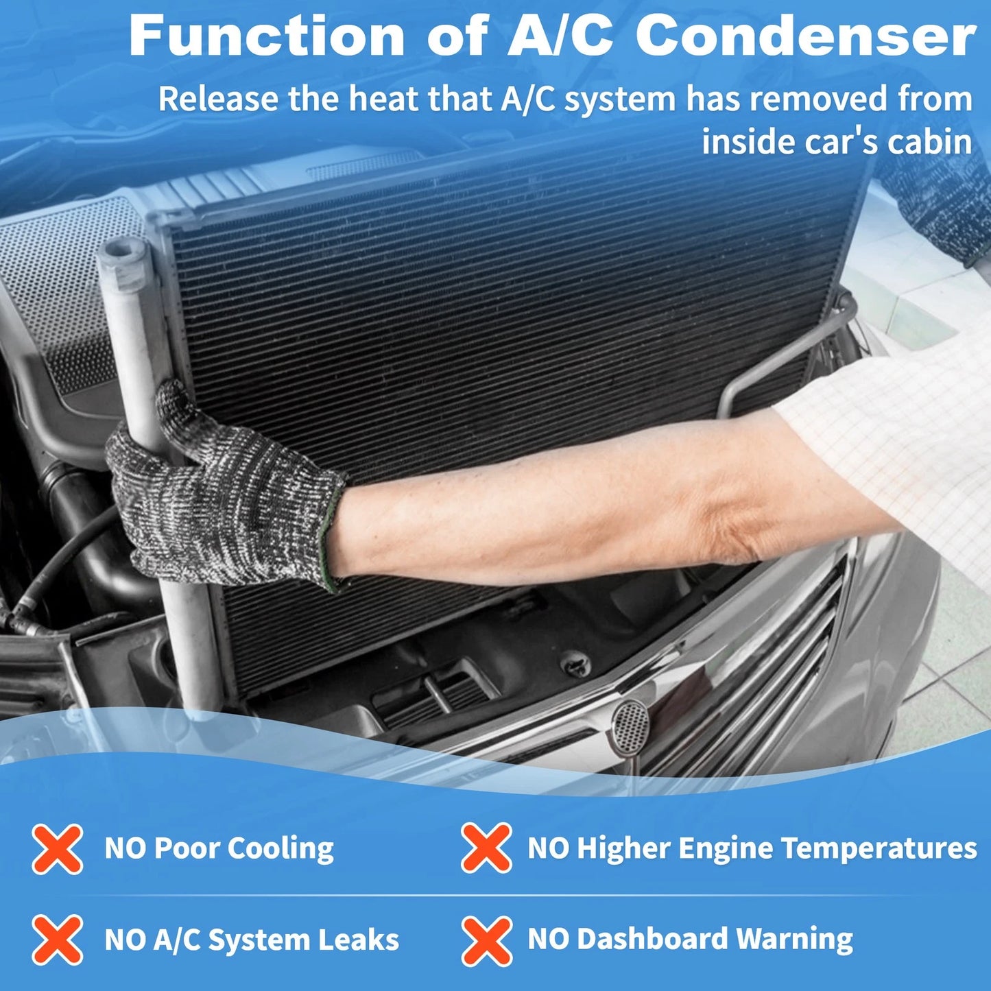 A/C Condenser for Dodge Avenger, Jeep, Chrysler 3586 (Various Years)
