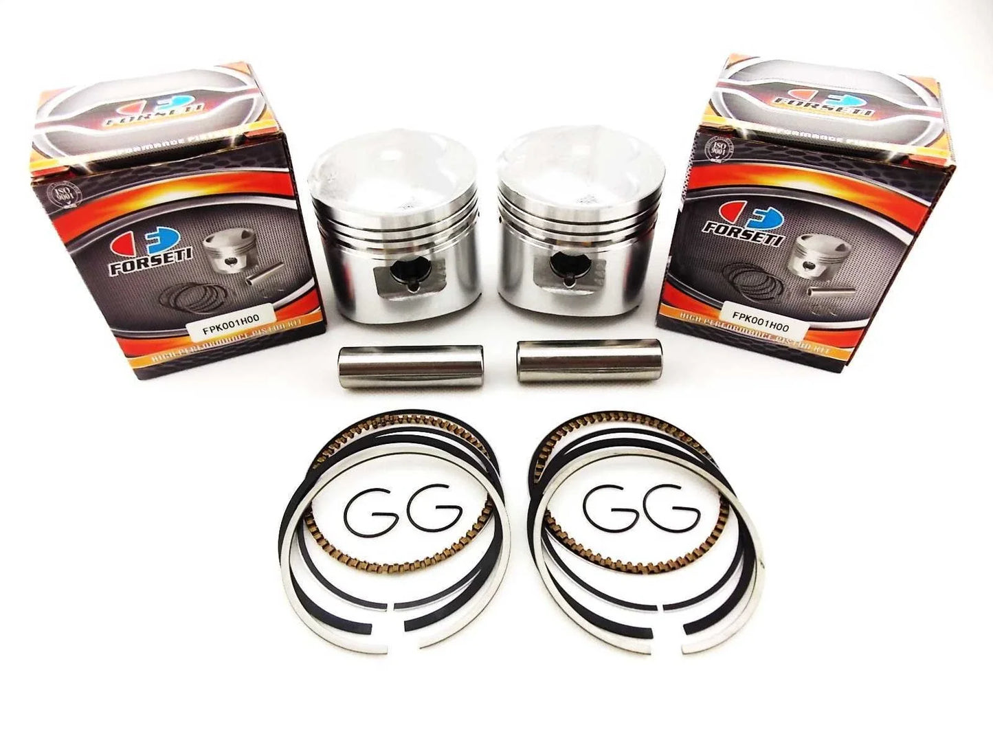 62mm Piston Set with Rings & Clips for Honda CB250N (1980-1982)