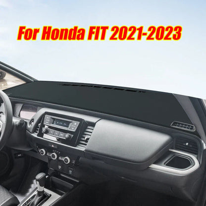 Dashboard Cover Pad - Black Leather for Honda FIT (2021–2023)
