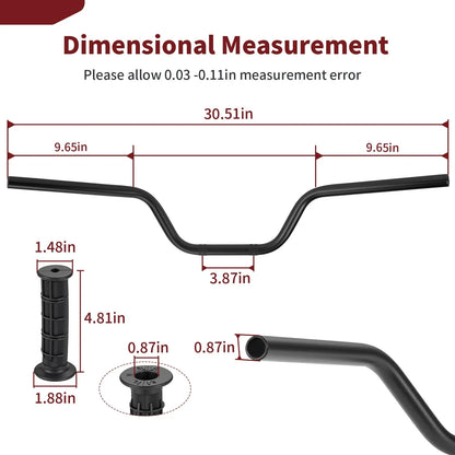 Black HandleBar for Yamaha Raptor YFM 700 700R (2013–2024)