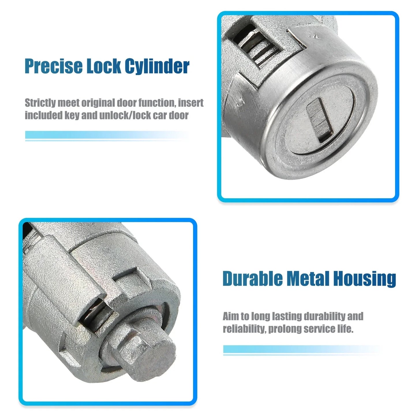 Door Lock Cylinder 1 Pair for Chevrolet GMC (2010-2015)