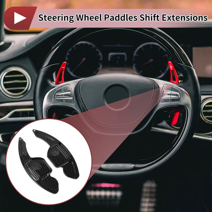 Set of 2 Black Plastic Steering Wheel Paddles for Audi A3 (2013–2016)