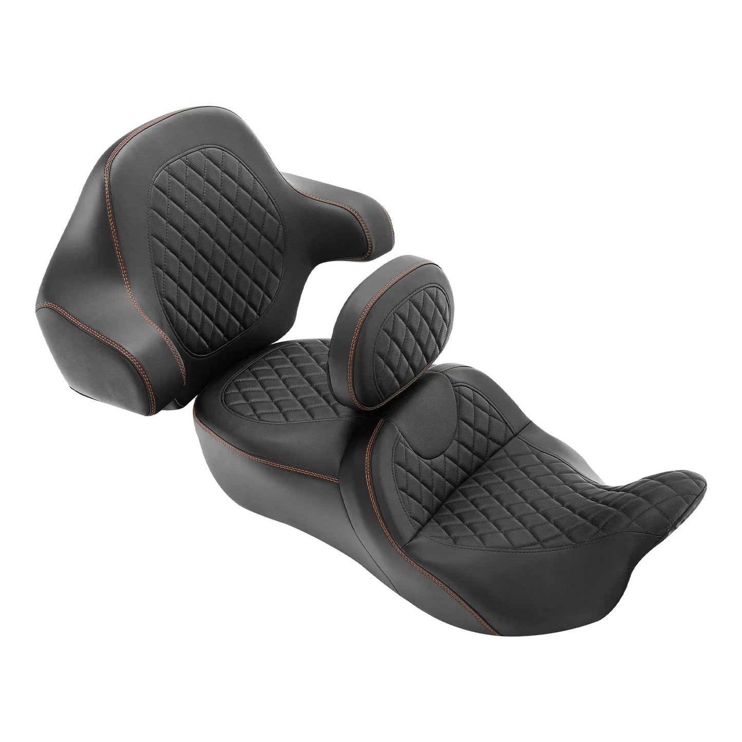 Dual Gel Seat Backrest Pad for Harley Electra Street Glide (2014-2023)