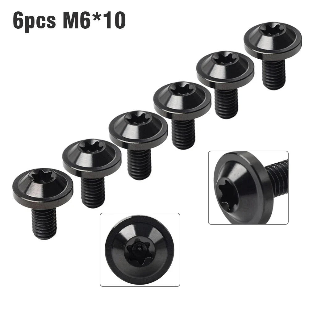 6pcs M6x10mm Titanium Alloy Torx Head Bolts for Bike Motorcycle