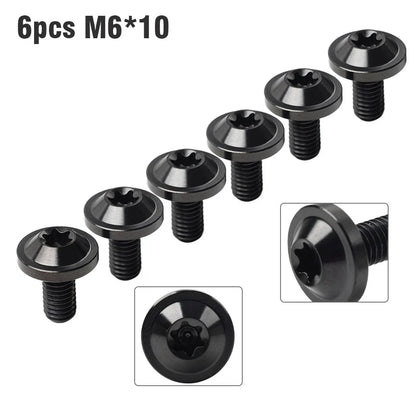 6pcs M6x10mm Titanium Alloy Torx Head Bolts for Bike Motorcycle