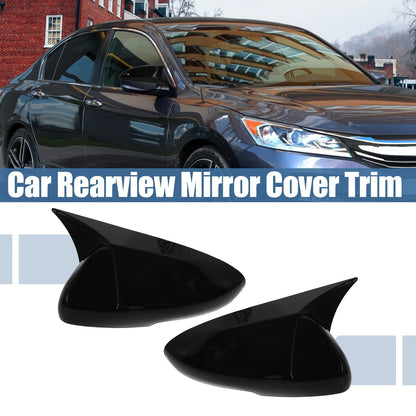 ABS Black Car Rearview Mirror Cover Trim for Honda Accord 2018-2022