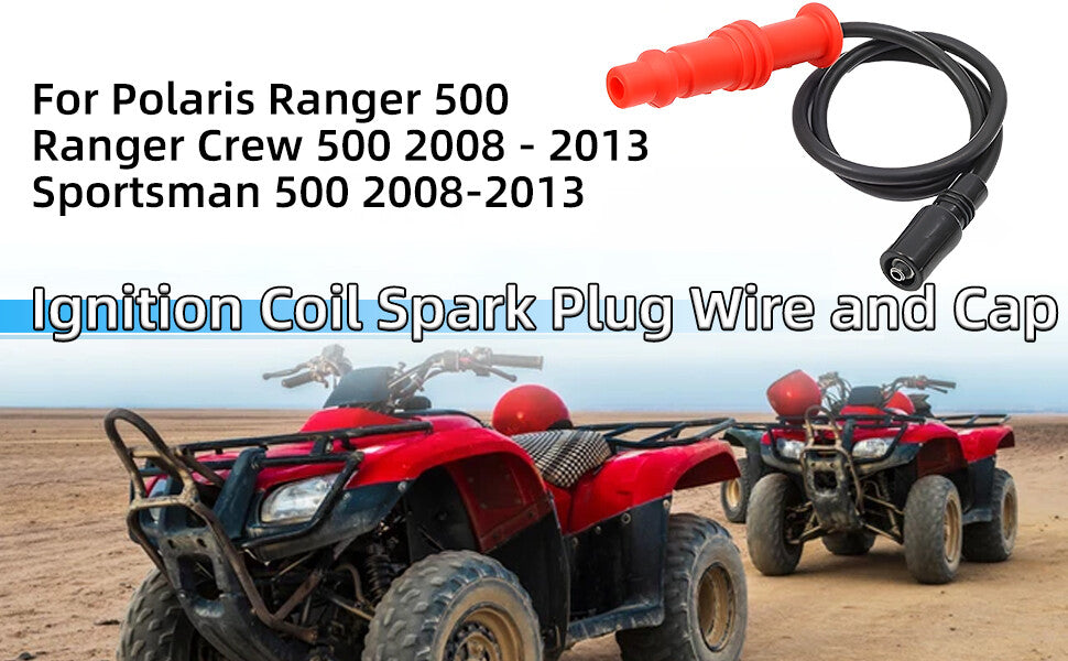 Ignition Spark Plug Wire & Cap for Polaris Sportsman 500, 550 (1996–2014)