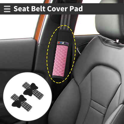Set of 2 Seat Belt Cover Pads for Universal Fit (23cm)
