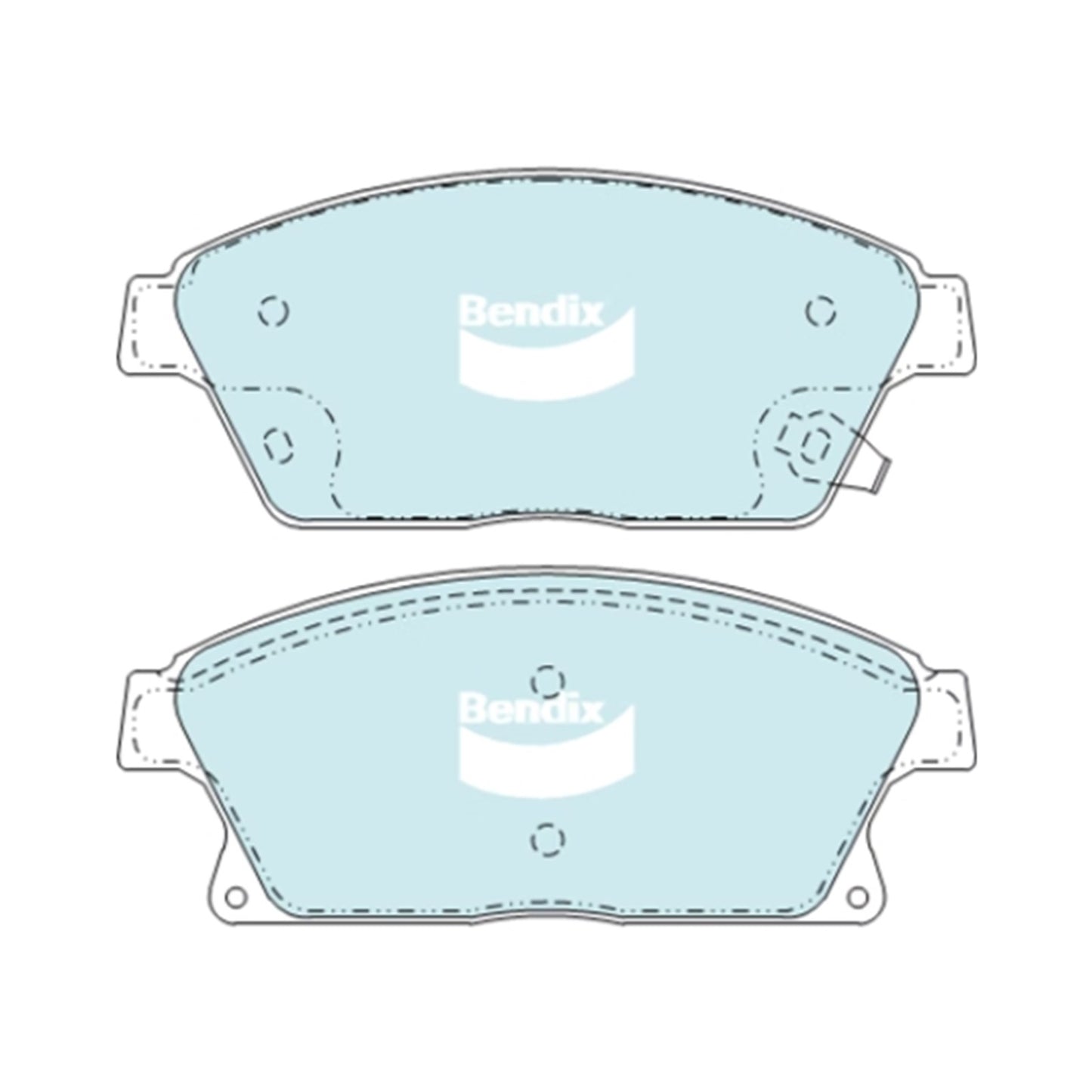 Set of 4 Bendix Front Disc Brake Pads for Holden Barina TM (2011–2017)