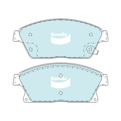 Set of 4 Bendix Front Disc Brake Pads for Holden Barina TM (2011–2017)