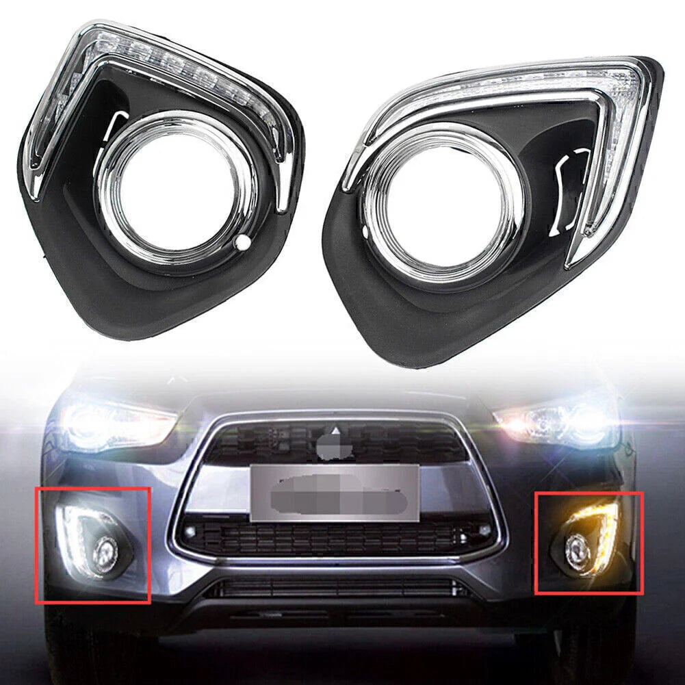 LED DRL Daytime Running Light w/ Turn Signal for Mitsubishi ASX Outlander (13-14)