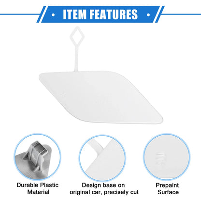 Front Bumper Tow Hook Eye Hole Cap for Mercedes-Benz E350 (2010-2013) White