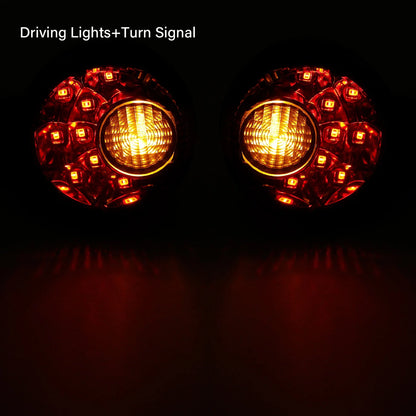 LED Rear Turn Signal Lights Smoke for Harley Sportster XL 883 1200 (1992-2022)