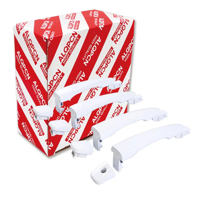 4 x White Outer Door Handles for Nissan Navara D23 NP300 (2015-2023)