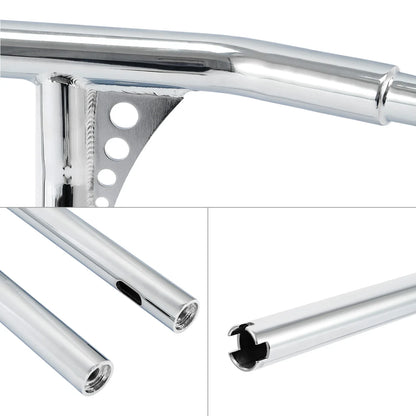 Chrome Rise 1-1/4 T-Bar Handlebar for Harley Road King Softail Deluxe