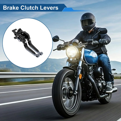 Short/Long Brake Clutch Levers for Yamaha MT-03 (2018–2022) Black Titanium End