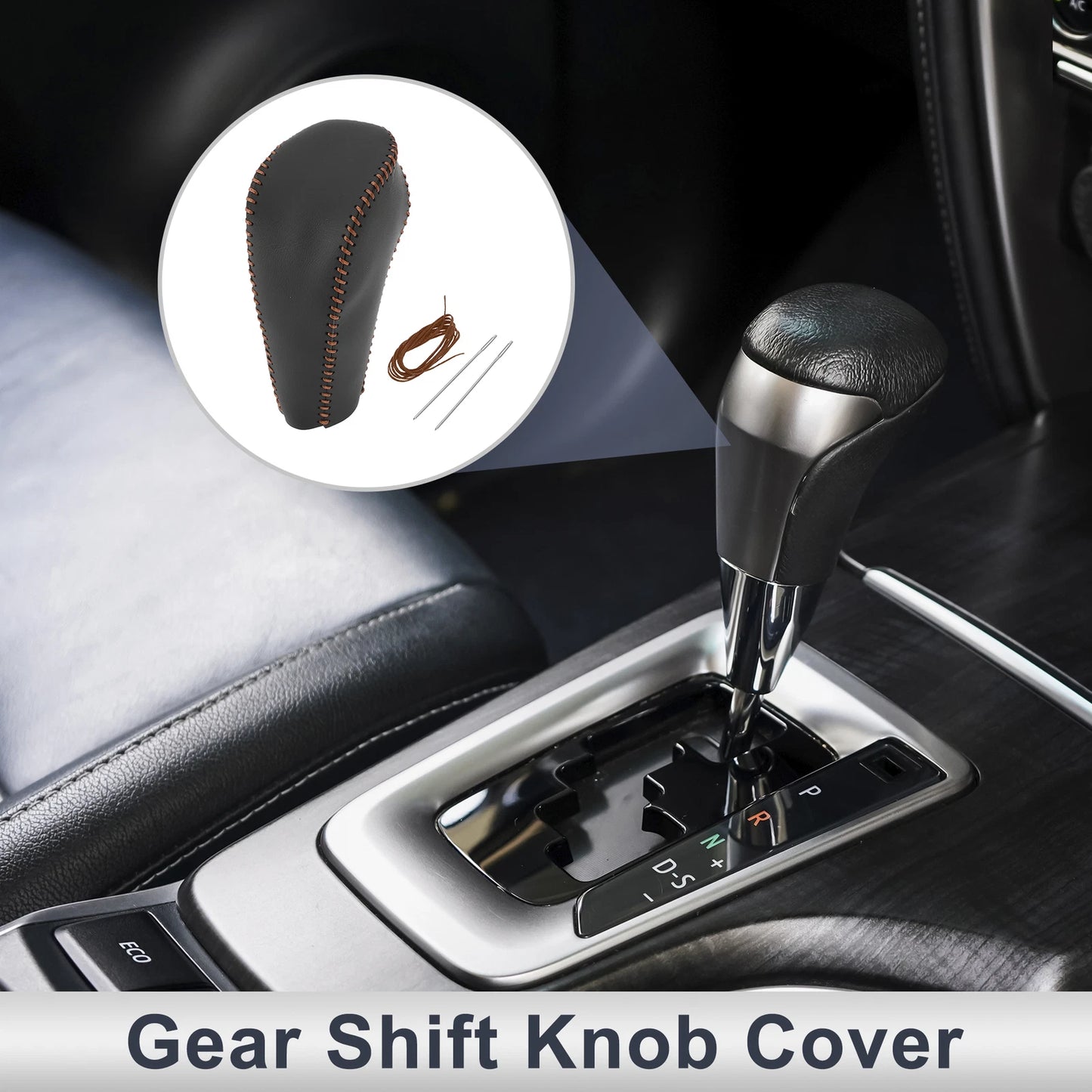 1 Pc Gear Shift Knob Cover for Chevrolet Cruze (2011–2015) Black Brown