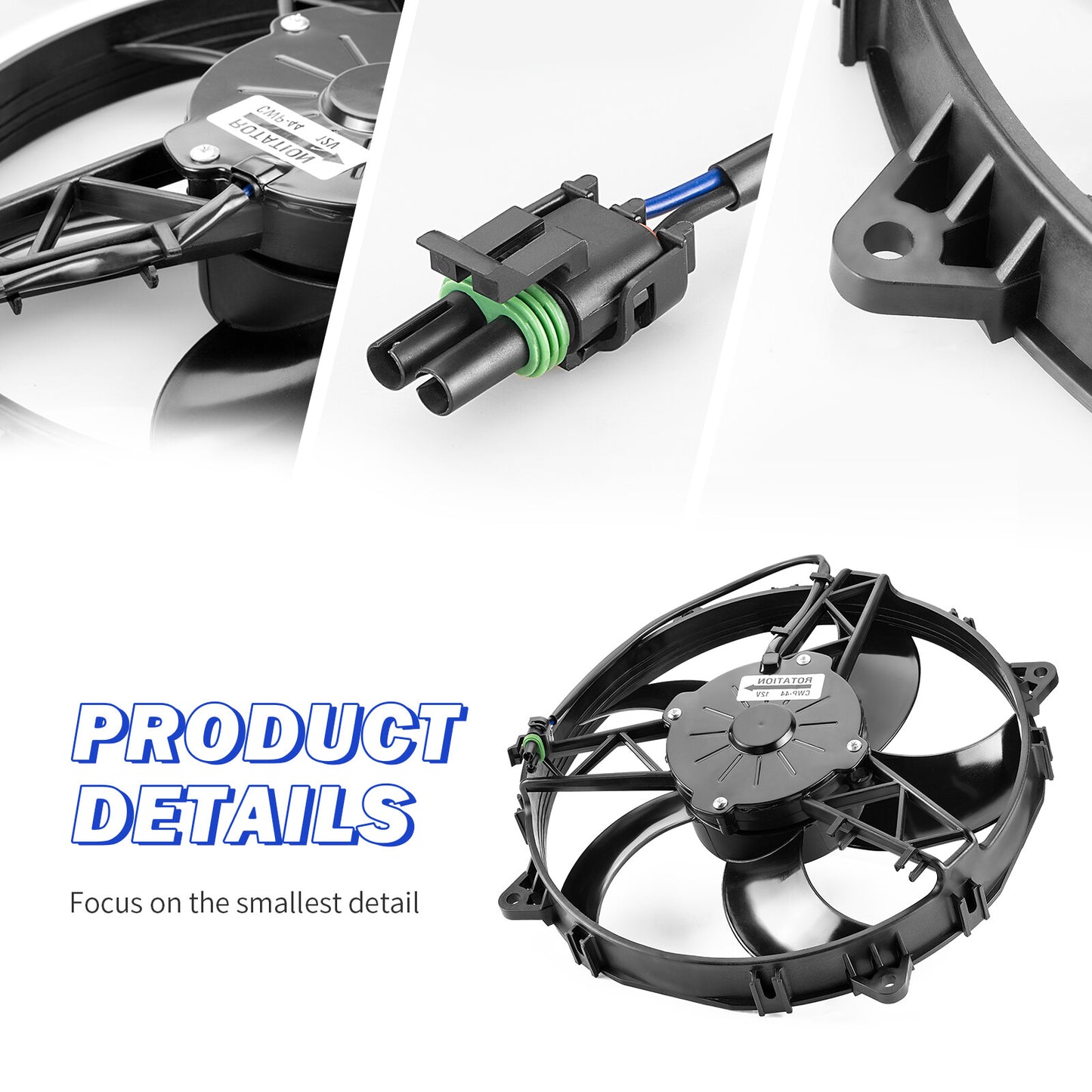 Radiator Cooling Fan with Shroud for Polaris Ranger 700 800 900 (2006–2019)