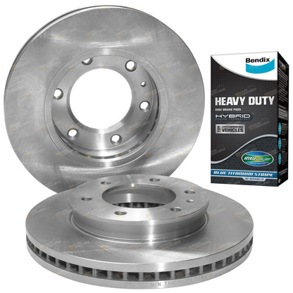 Front Disc Rotors 302mm + HD Pads for Ford Ranger PX (2011-2019)