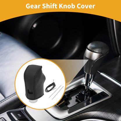1 Pc Gear Shift Knob Cover for Nissan Altima (2019–2024) Black Faux Leather