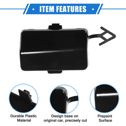 Rear Bumper Tow Hook Eye Hole Cap for Mercedes-Benz R320 (2007-2009) Black