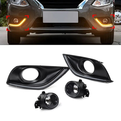 2X DRL Daytime Running Light Turn Signal Lamp for Nissan Navara NP300 (2020–2022)