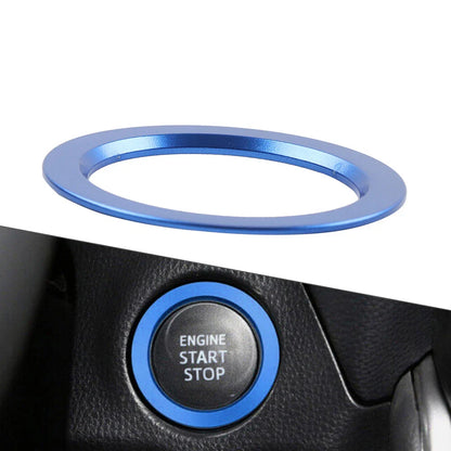Blue Engine Start Stop Button Trim Ring for Toyota Tacoma, Camry, Prius, Corolla (2005-2023)