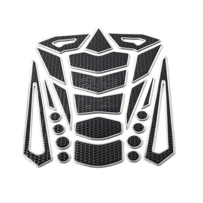 Silver Motorcycle Oil Fuel Tank Pad Cover Guard Protector Decal Sticker