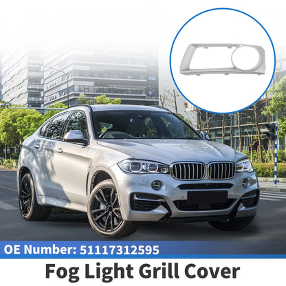 1 Pc Fog Light Grill for BMW X6 (2012–2014) No. 51117312595 Silver Tone