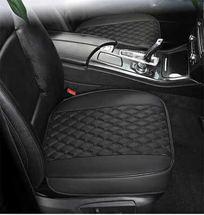 Black PU Leather Front Seat Cover Cushion for Car SUV (Universal)