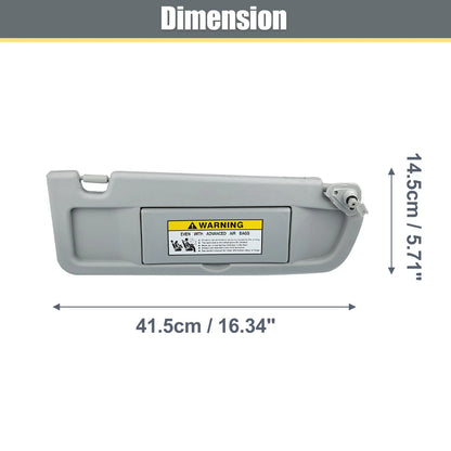 Right Side Sun Visor Replacement for Honda Civic (2006-2011) Gray