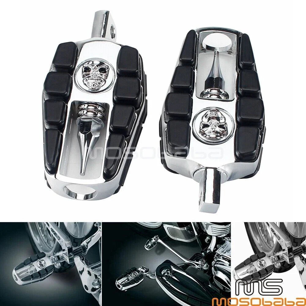 Zombie Skull Style Foot Pegs for Harley Dyna FLH (Universal)