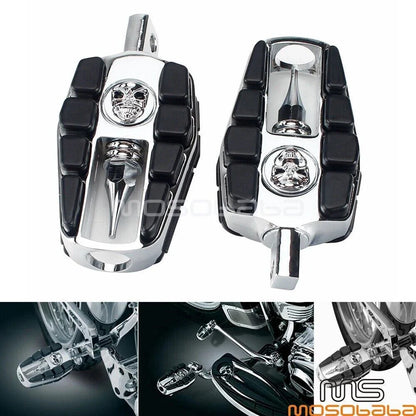 Zombie Skull Style Foot Pegs for Harley Dyna FLH (Universal)