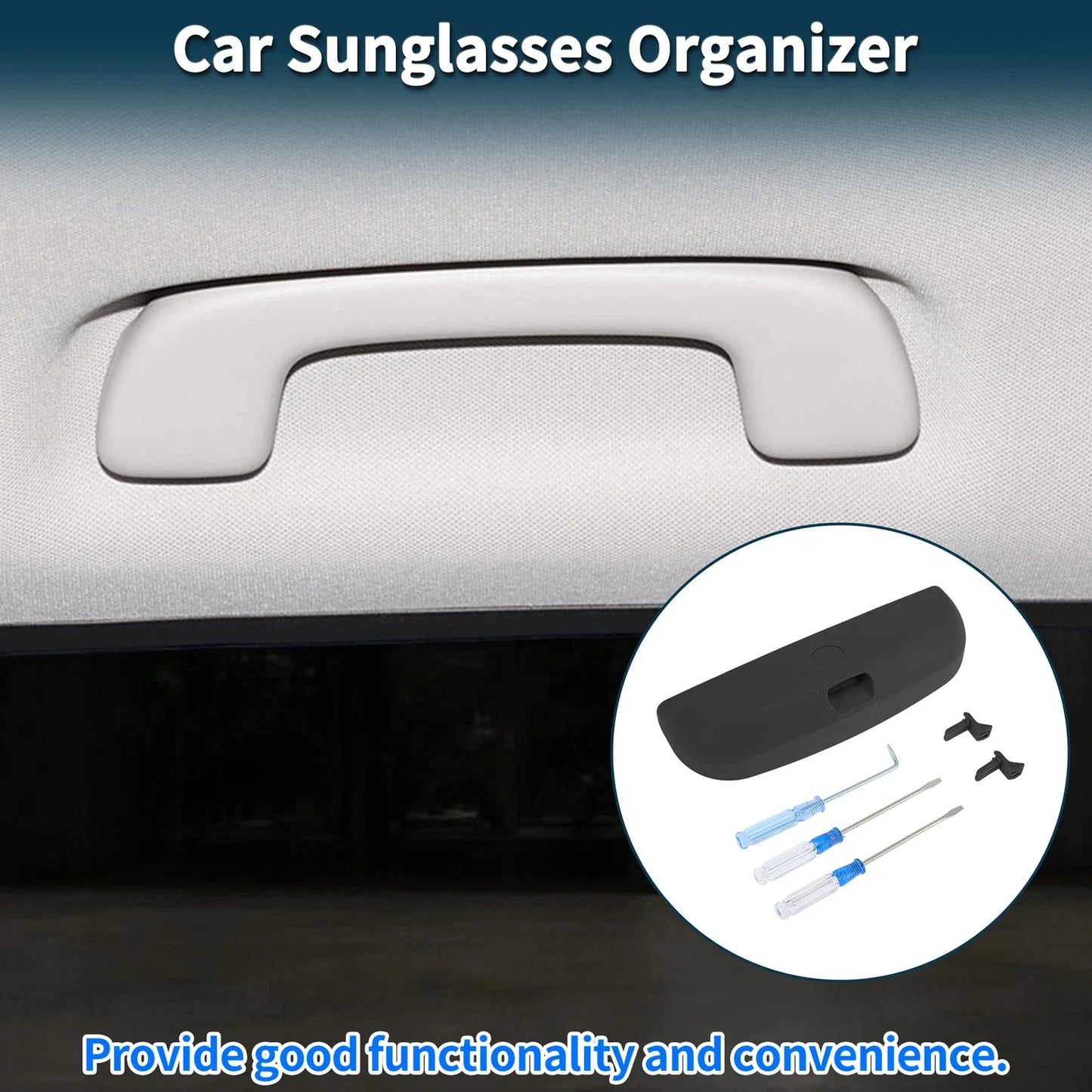 Sunglasses Case for BMW X1 (2010 - 2024) Eyeglasses Holder Storage Box Black