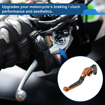 Adjustable Brake Clutch Lever for Yamaha MT125 (2014–2023) - Orange Black