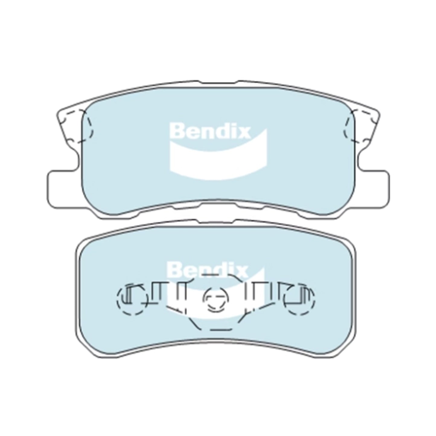 Set of 4 Bendix HD Rear Disc Brake Pads for Jeep Compass (2007–2017)