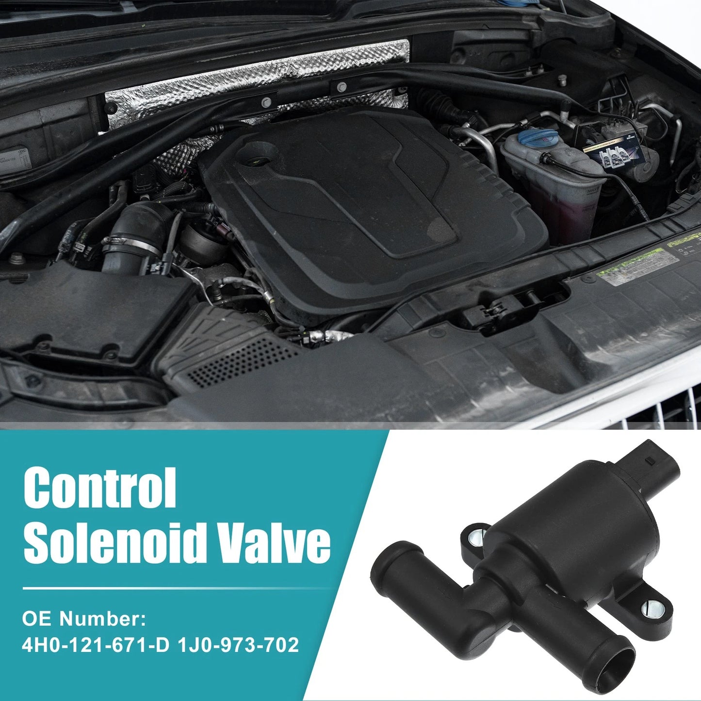 Heater Control Solenoid Valve Plug Kit 4H0121671D 1J0973702 for Audi VW