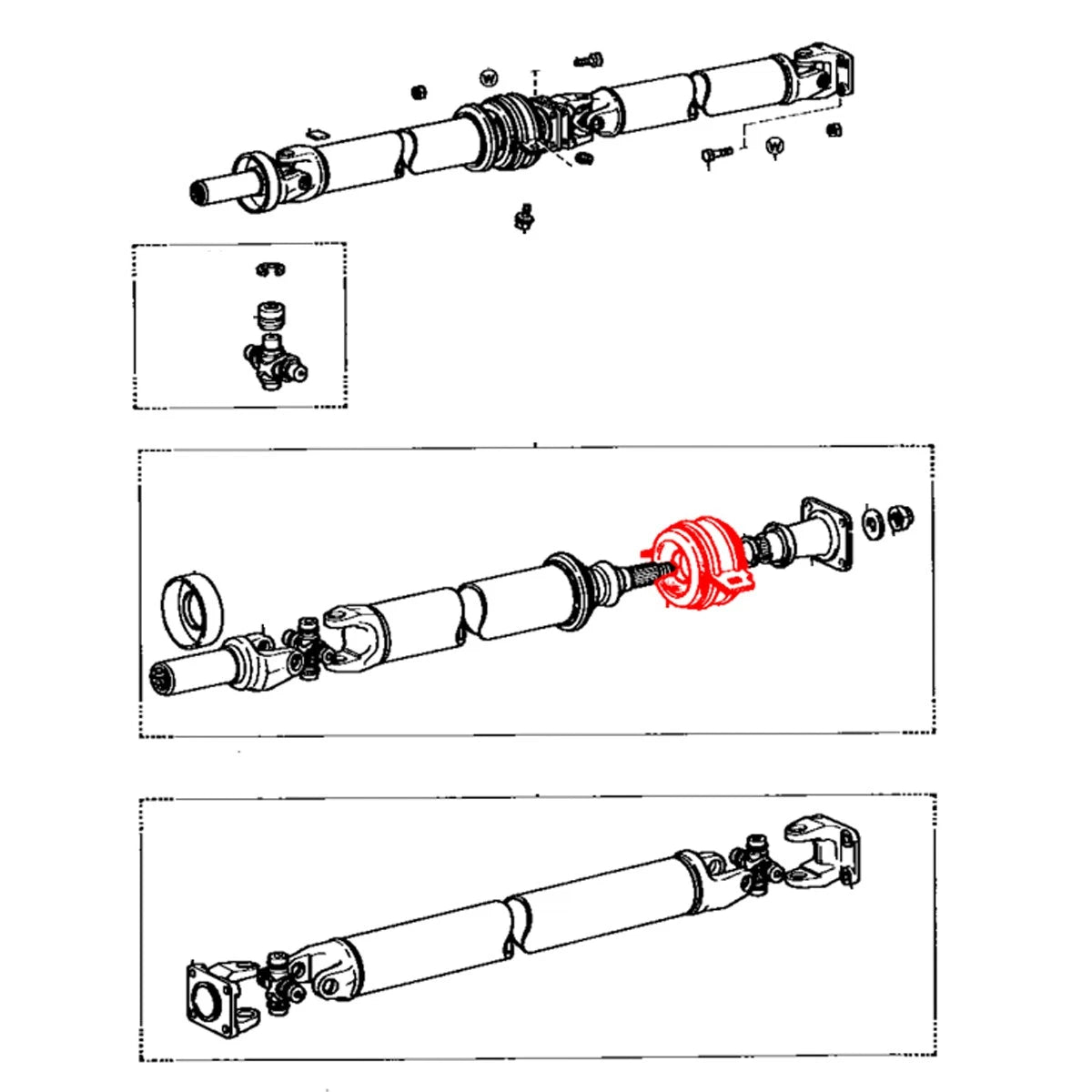 Drive Shaft Center Support Bearing for Toyota Corona Sedan (CT140 ST141 YT140)