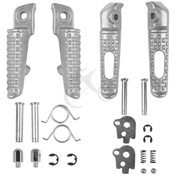 Footrests Pegs Front Rear Silver for Honda CBR600RR (2003-2025)