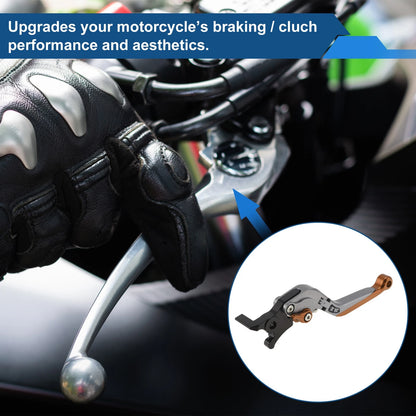 Adjustable Brake Clutch Levers for Yamaha MT125 (2014–2021) - Titanium Orange