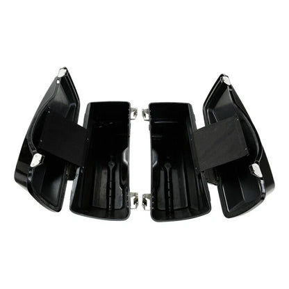 Saddlebags Saddle Bag with Black Softail Brackets for Harley Fatboy