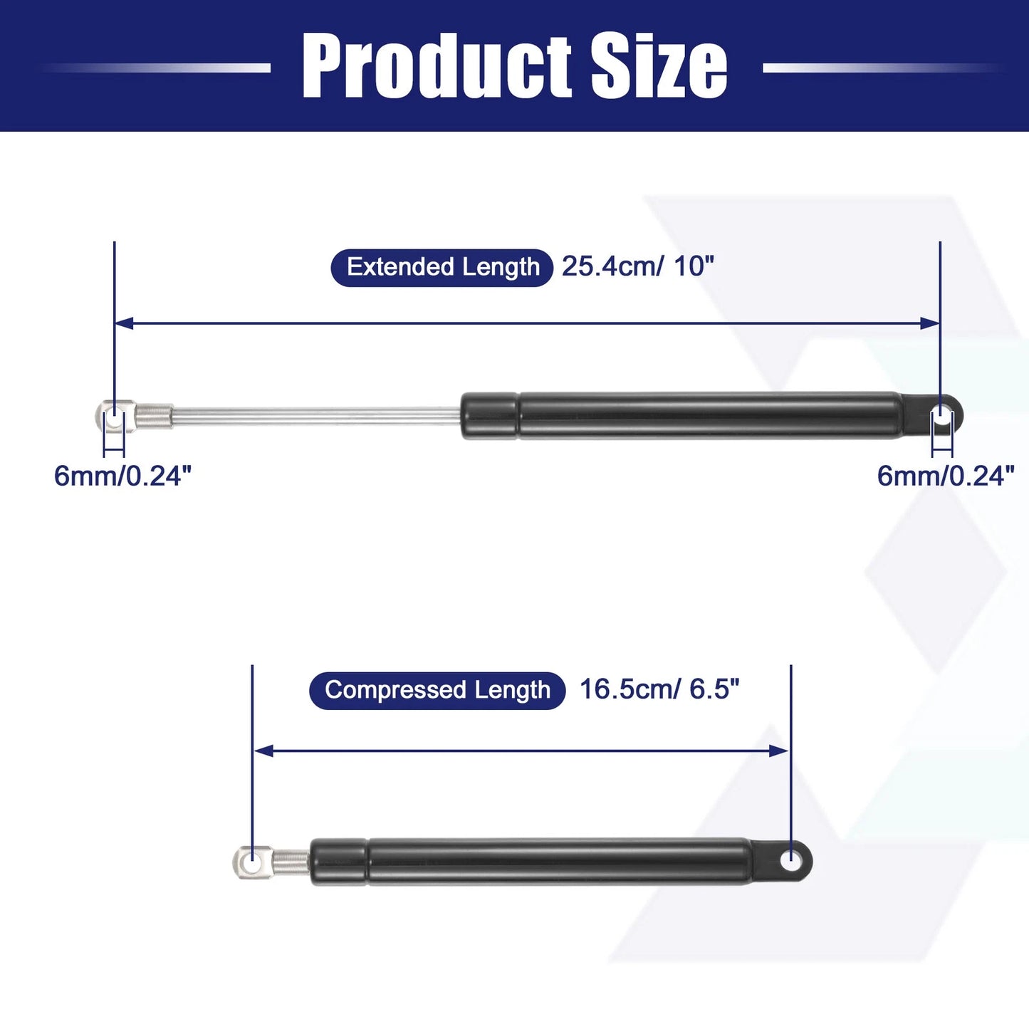 2X 10 Inch Black Lift Supports Struts Shocks Gas Spring Universal